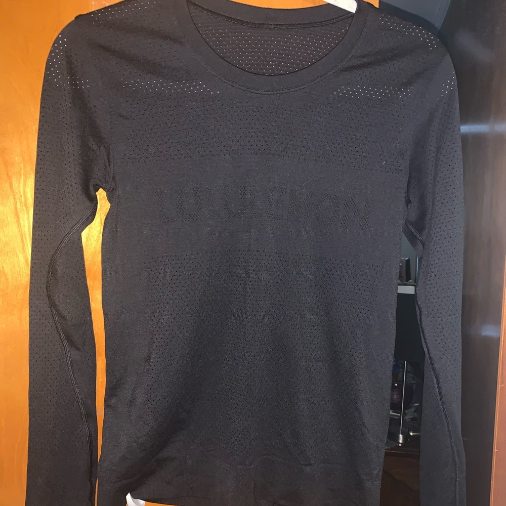 lululemon see through black long sleeve